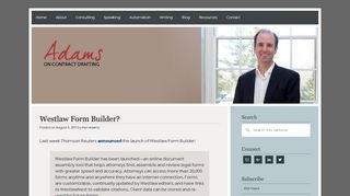 Westlaw Form Builder? - Adams on Contract Drafting