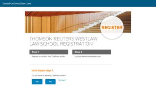 Thomson Reuters Westlaw law school registration - Westlaw for Law ...