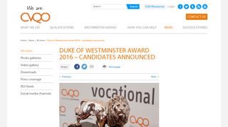 Duke of Westminster Award 2016 – candidates announced | All news ...