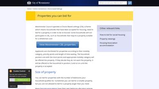 Properties you can bid for | Westminster City Council