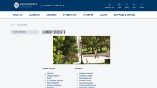 Westminster College - Current Students