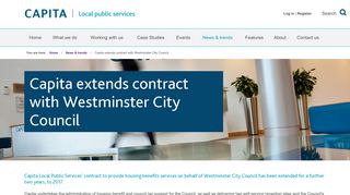 Capita extends contract with Westminster City Council | Capita Local ...