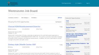Westminster Job Board - My Job Search