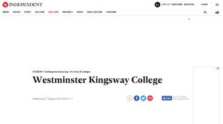 Westminster Kingsway College | The Independent