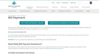 Bill Payment - City of Westminster