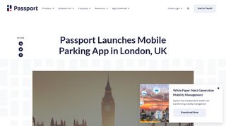 Passport Launches Mobile Parking App for City of Westminster