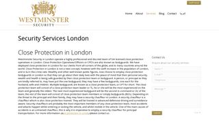 Security Services in London - Westminster Security