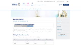 Domain Names - Westnet Australia