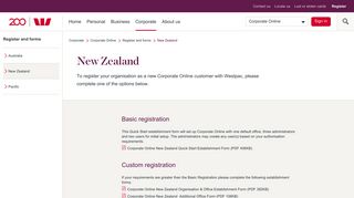 New Zealand forms | Westpac