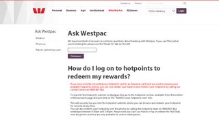 How do I log on to hotpoints to redeem my rewards? - Ask Westpac ...