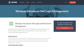 Westpac Introducer Net Login Management - Team Password Manager