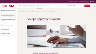 Accepting payments online | Westpac