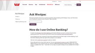 How do I use Online Banking? - Ask Westpac >> Westpac New Zealand