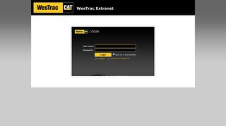 WesTrac Extranet - Sign In