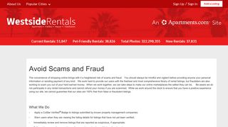 Avoid Scams for WestsideRentals.com