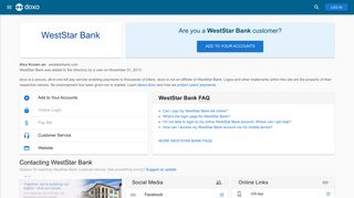 WestStar Bank: Login, Bill Pay, Customer Service and Care Sign-In