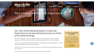 Online Banking Experience - WestStar Credit Union