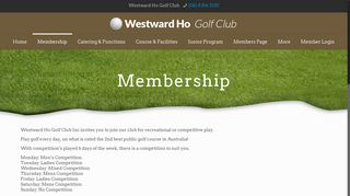 Membership – Westward Ho Golf Club