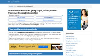 Westwood Insurance Agency Login, Bill Payment & Customer Support ...