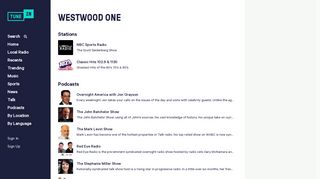 Westwood One | Free Internet Radio | TuneIn