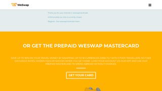 WeSwap | Travel Cash for your holiday