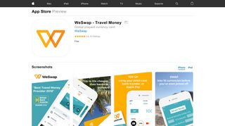 WeSwap - Travel Money on the App Store - iTunes - Apple