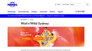 Wet n Wild Sydney | Members Save 15% on Tickets | The NRMA
