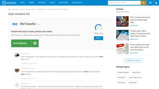 WeTransfer (Web Apps) - User reviews