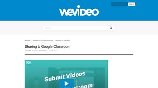 Sharing to Google Classroom – WeVideo