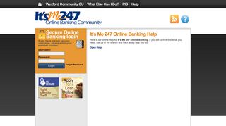 It's Me 247 Online Banking Help | Wexford Community CU