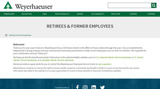 Retirees & Former Employees :: Weyerhaeuser
