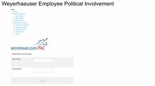 Weyerhaeuser - Login - Weyerhaeuser Employee Political Involvement