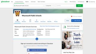 Working at Weymouth Public Schools | Glassdoor