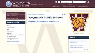 Weymouth Public Schools | Weymouth MA