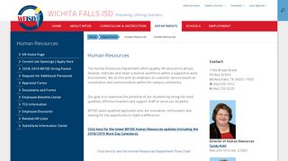 Human Resources - Wichita Falls ISD