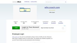Wfm.coach.com website. Employee Login.