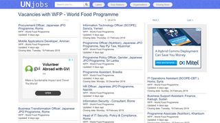 Vacancies with WFP - World Food Programme | UNjobs