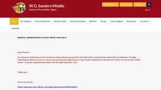 W.G. Sanders Middle / Homepage - Richland County School District One