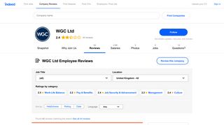 Working at WGC Ltd: Employee Reviews | Indeed.co.uk