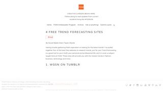 FIDM — 4 Free Trend Forecasting Sites