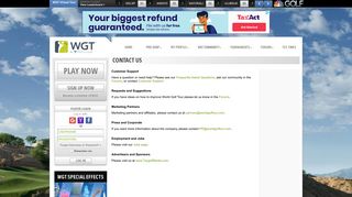 World Golf Tour - Free Online Golf Game - Contact WGT