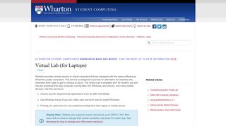 Virtual Lab (for Laptops) – Wharton Computing Student Computing