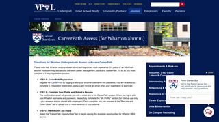 Career Services - CareerPath Access (for Wharton alumni) | University ...