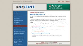 What is my login ID? | Connect Help | Washington University in St. Louis