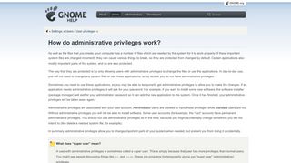 How do administrative privileges work?