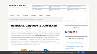 What Happened to Hotmail UK accounts? - Sign in Support for Outlook ...