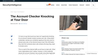 The Account Checker Knocking at Your Door - Security Intelligence
