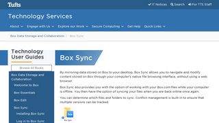 Box Sync | Technology Services - Tufts Technology Services