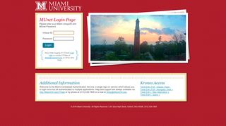 MUnet Login Page | Miami University