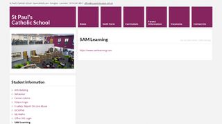 SAM Learning | St. Paul's Catholic School